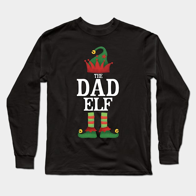 Dad Elf Matching Family Group Christmas Party Pajamas Daddy Papa Fathers Day Long Sleeve T-Shirt by uglygiftideas